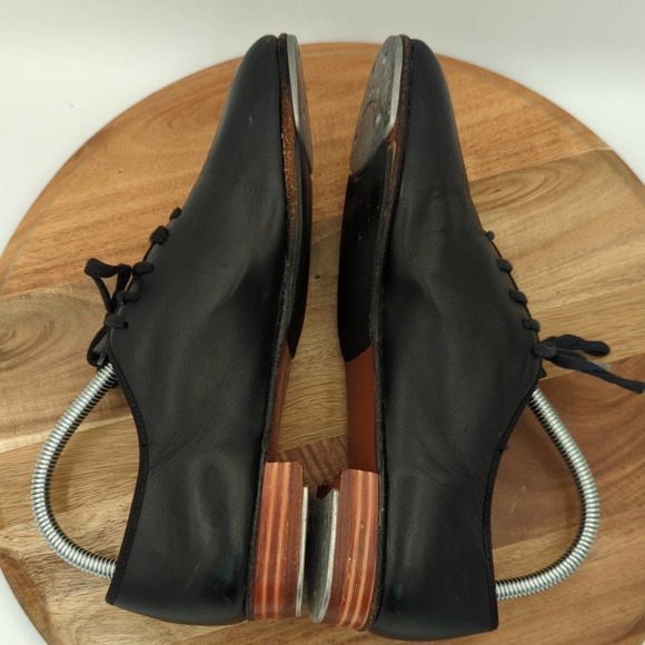 La Mendola Black Leather Tap Dancing Shoes Woman's Size 5 Lace Up‎ Heel - Picture 7 of 16